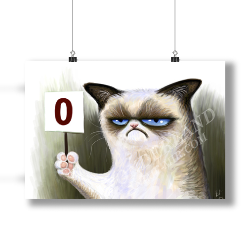 Плакат Грампи Кот 2 / Grumpy Cat